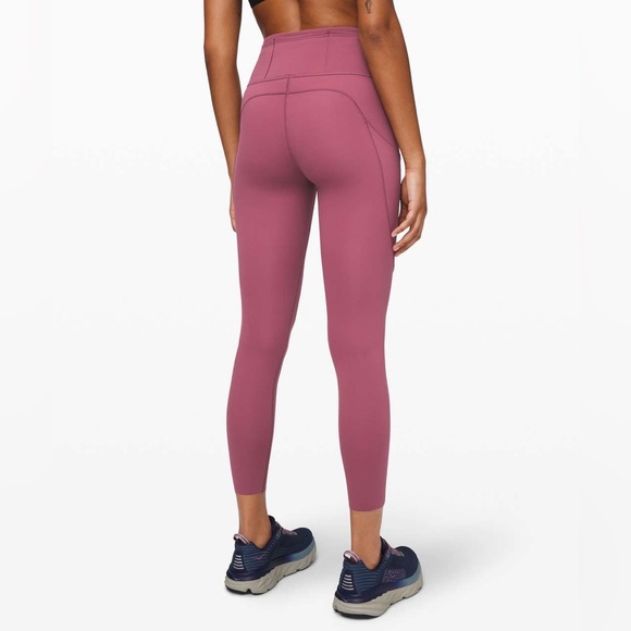 Lululemon Fast and Free Tight II 25" lNon-Reflective Nulux Plumful - Picture 2 of 9